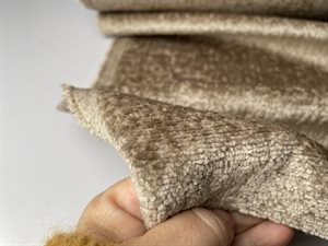 Møbelstof - blød chenille i oyster 